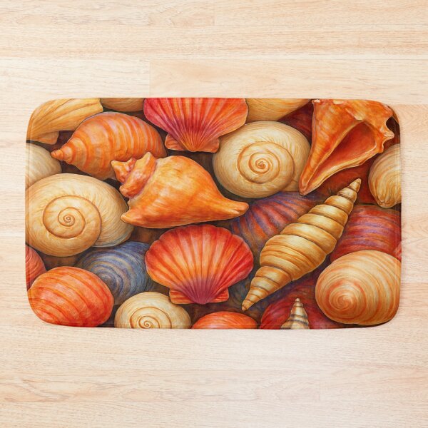 Item preview, Vibrant Overlapping Seashells Pattern – Coastal Nature Design designed and sold by nigejohn.