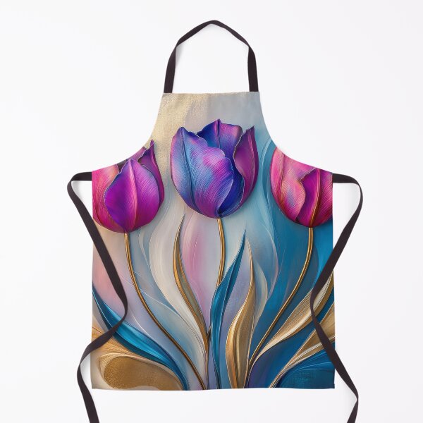 Artikelvorschau, Gemälde mit lila und blauen Tulpen entworfen und verkauft von MargaretWiktor.