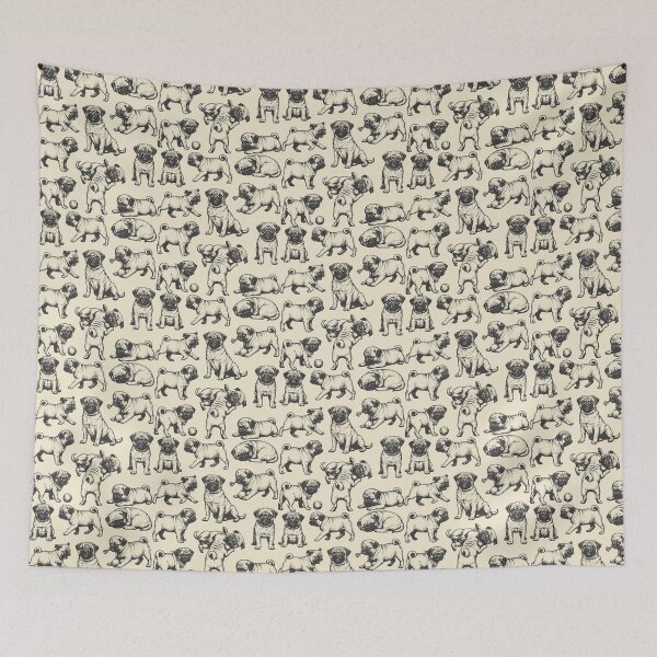 Item preview, Pug Puppies Set Vintage Playful Dog Mom  designed and sold by Y-Vibes.