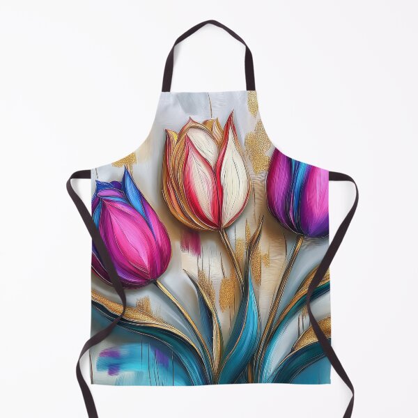 Artikelvorschau, Gemälde mit lila und blauen Tulpen entworfen und verkauft von MargaretWiktor.