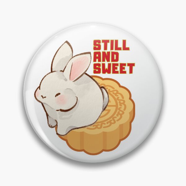 Item preview, Still and Sweet, White Bunny on Chinese Cake Illustration designed and sold by UUniqueIImprint.