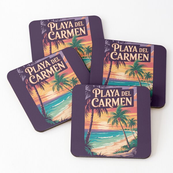 Item preview, Playa del Carmen Illustration Travel Art Vintage designed and sold by KrisSidDesigns.