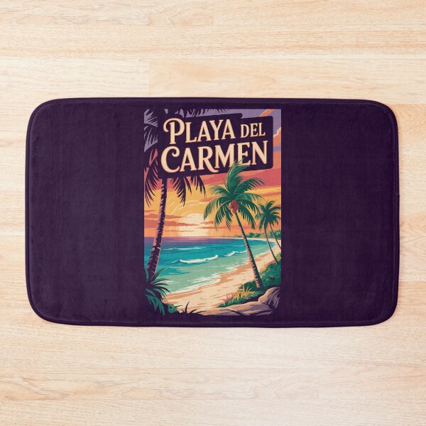Item preview, Playa del Carmen Illustration Travel Art Vintage designed and sold by KrisSidDesigns.