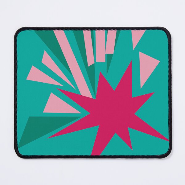 Item preview, 80s Starburst - Teal & Pink Geometric Abstract designed and sold by rita-dds.