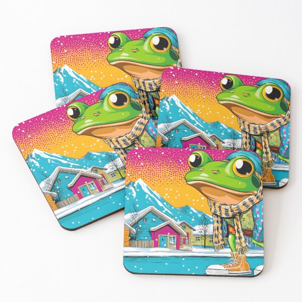 Item preview, Stylish Frog in Winter Wonderland Scene designed and sold by Artessie.