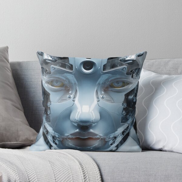 Aperçu de l'œuvre Robot à visage de science-fiction créée et vendue par artcreatedbybill.