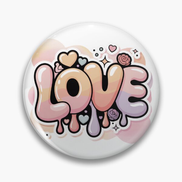 Item preview, LOVE Pastel Dripping Bubble Typography T-Shirt | Cute Romantic Aesthetic Design for Valentine’s Gift Lovers designed and sold by GemBob Creations.