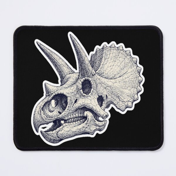 Item preview, Triceratops Skull Engraving – Gift for Book Lovers • Dark Academia Paleontology Art designed and sold by JacobKAurumhead.
