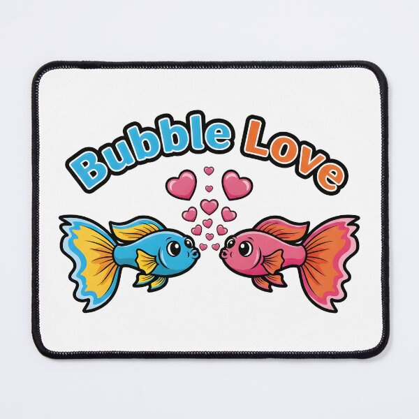 Item preview, Retro Pastel Valentine Fish Couple - Hooked on Fins by TankTherapyArt  designed and sold by TankTherapyArt.