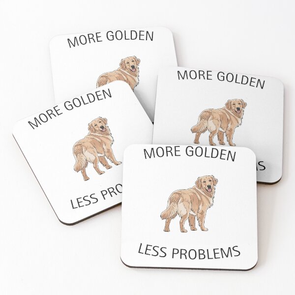 Item preview, More Golden Less Problems – Funny Golden Retriever Dog Lover Design designed and sold by HubCreates.