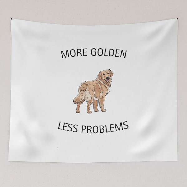 Item preview, More Golden Less Problems – Funny Golden Retriever Dog Lover Design designed and sold by HubCreates.