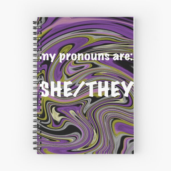 Item preview, She/They pronouns designed and sold by artist-wanna-be.