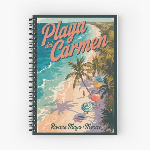 Item preview, Playa del Carmen Beach Illustration Travel Art Vintage designed and sold by KrisSidDesigns.