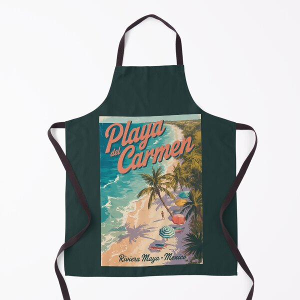 Item preview, Playa del Carmen Beach Illustration Travel Art Vintage designed and sold by KrisSidDesigns.