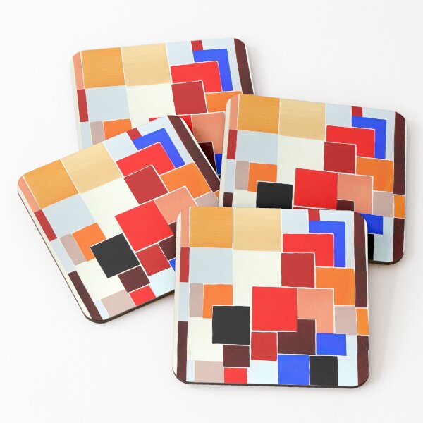 Item preview, DESIGN IN THE STYLE OF MONDRIAN POSSIBLY FOR A RUG FROM COMPOSITIONS COLOURS IDEAS 1931 By Sonia Delaunay designed and sold by erinkavanagh.