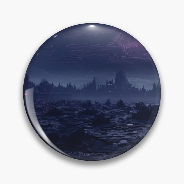 Item preview, Eerie Moonlit Landscape with Ruins designed and sold by Grimwald-Art.