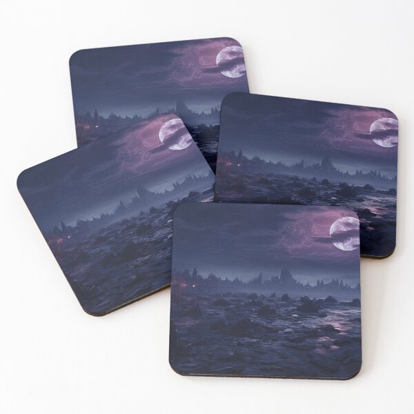 Item preview, Eerie Moonlit Landscape with Ruins designed and sold by Grimwald-Art.