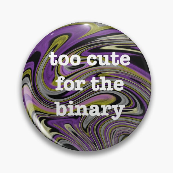 Item preview, too cute for the binary designed and sold by artist-wanna-be.