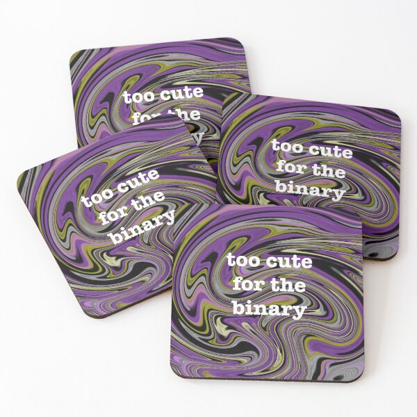 Item preview, too cute for the binary designed and sold by artist-wanna-be.