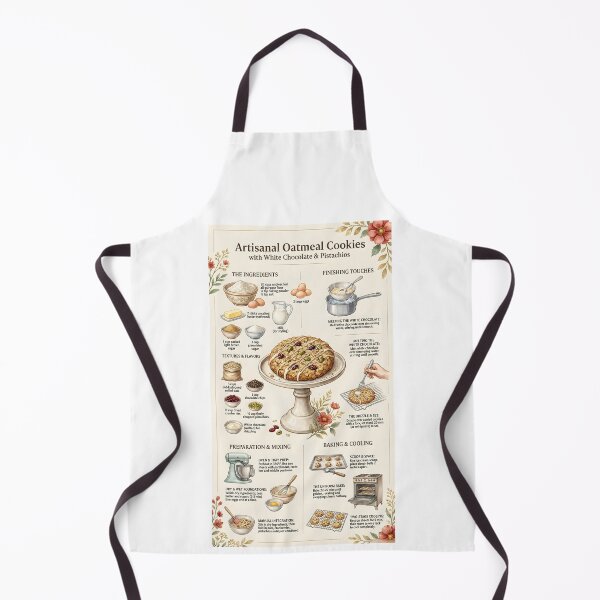 Item preview, Artisanal Oatmeal Cookies Recipe Infographic designed and sold by CharlieDesings.