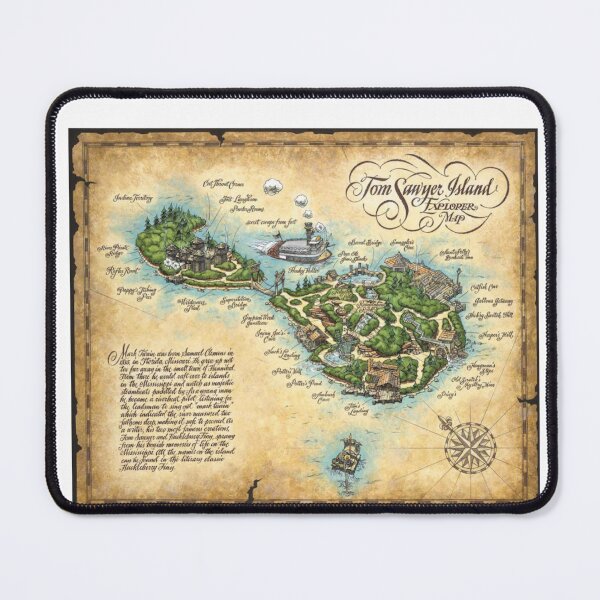 Item preview, Tom Sawyer Island Map designed and sold by Jilliansshop.