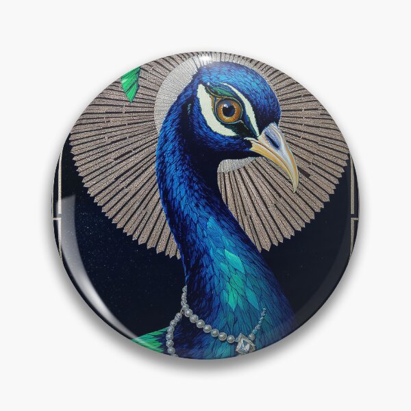 Item preview, Art Deco Peacock Portrait / Peacock Glamour Art designed and sold by PictorialWhimsy.