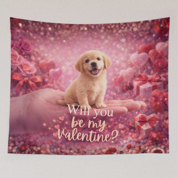Item preview, Will You Be My Valentine Puppy designed and sold by GivingJoy.