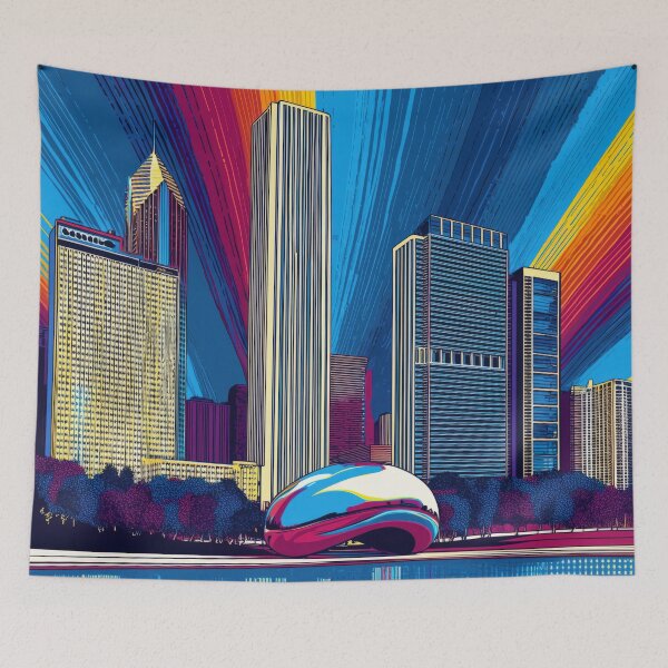 Item preview, Chicago Pop Art – Bean Reflections designed and sold by SkylineVistas Designs.