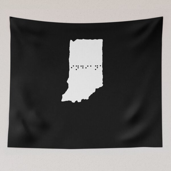 Item preview, INDIANA State Shape Braille Shirt designed and sold by brizodesign.