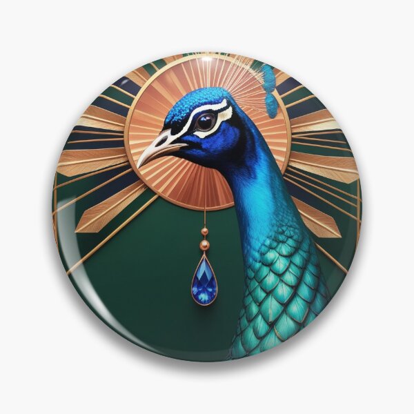 Item preview, Art Deco Peacock Portrait / Peacock Glamour Art designed and sold by PictorialWhimsy.