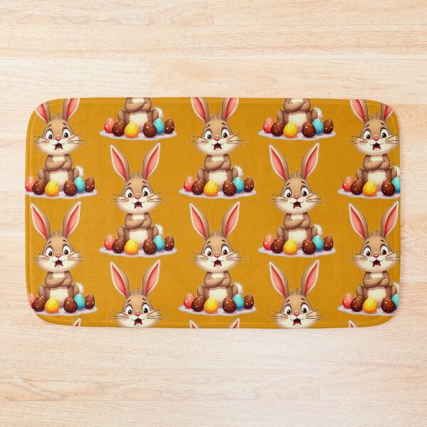 Artikelvorschau, Cute Easter Bunny Sitting with Chocolate Eggs entworfen und verkauft von Topoartispp.
