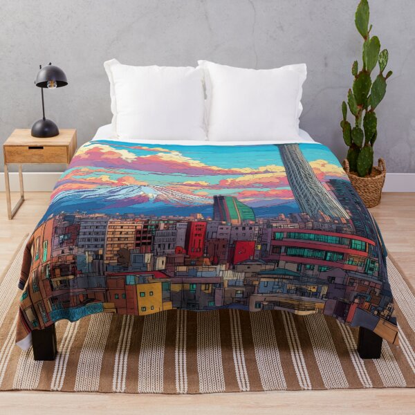 Item preview, Tokyo Pop Art – Skytree & Mount Fuji Turquoise Sky designed and sold by SkylineVistas Designs.