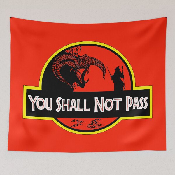 Item preview, You Shall Not Pass Balrog Gandalf designed and sold by Power Up Prints.