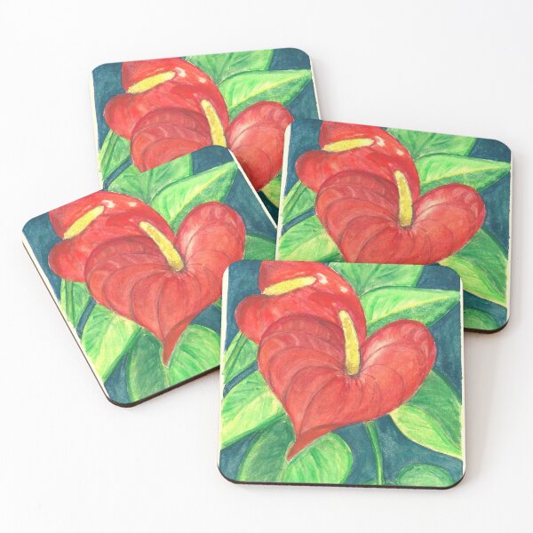 Item preview, Anthurium Andraeanum (aka Painter's Palette - Watercolor and colored pencil on paper designed and sold by Jamie  Taylor.