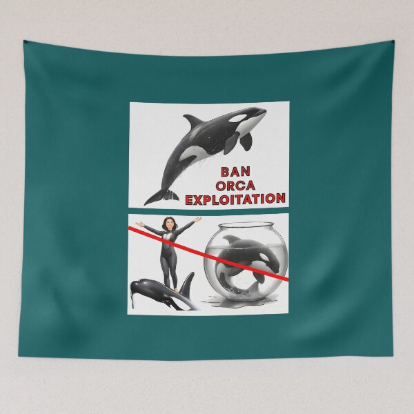 Item preview, Ban Orca Exploitation  – Powerful Anti-Captivity Statement for Ethical Ocean Advocacy T-Shirt designed and sold by Pawethic Prints Studio.