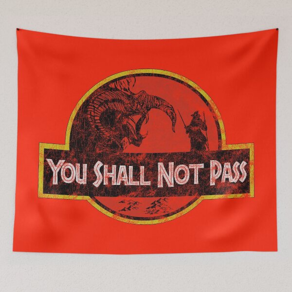 Item preview, You Shall Not Pass Balrog Gandalf Distressed designed and sold by Power Up Prints.