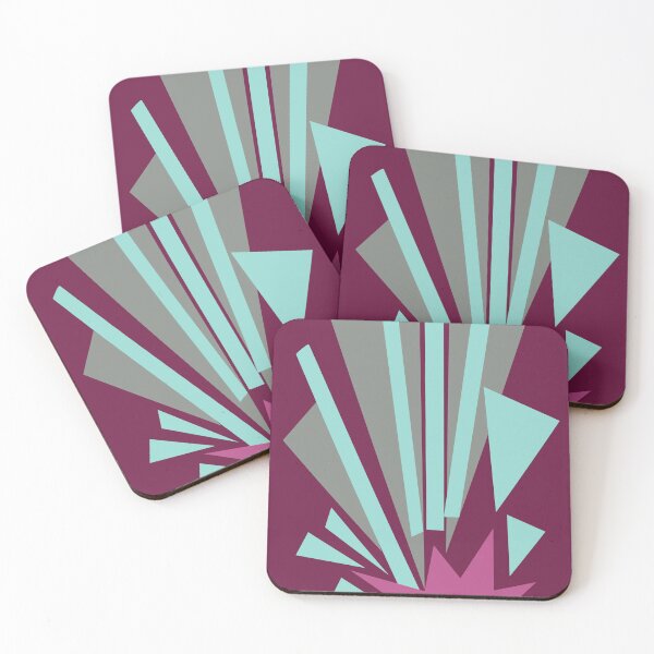 Item preview, Vaporwave Glitch - Maroon & Cyan Geometric designed and sold by rita-dds.