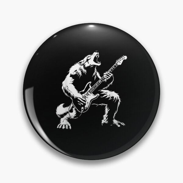 Item preview, wolf Playing Electric Guitar Rock Music designed and sold by salmzouriart.