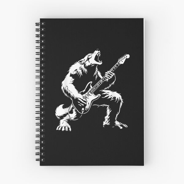 Item preview, wolf Playing Electric Guitar Rock Music designed and sold by salmzouriart.