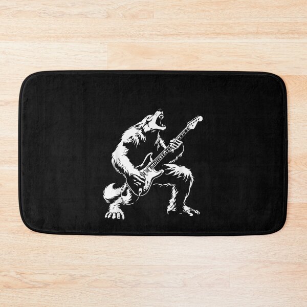 Item preview, wolf Playing Electric Guitar Rock Music designed and sold by salmzouriart.