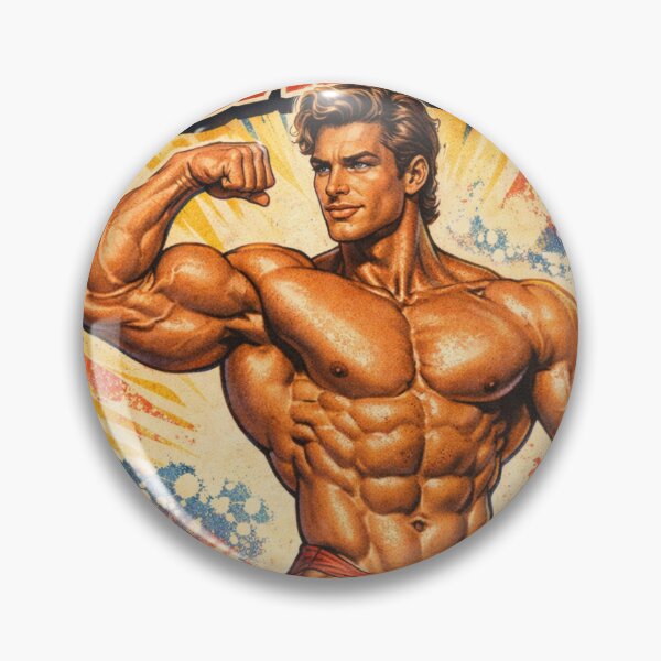 Item preview, Legendary Gains Vintage Male Bodybuilder Gym Poster designed and sold by JonelleTshirts.