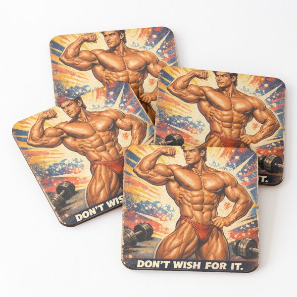 Item preview, Legendary Gains Vintage Male Bodybuilder Gym Poster designed and sold by JonelleTshirts.