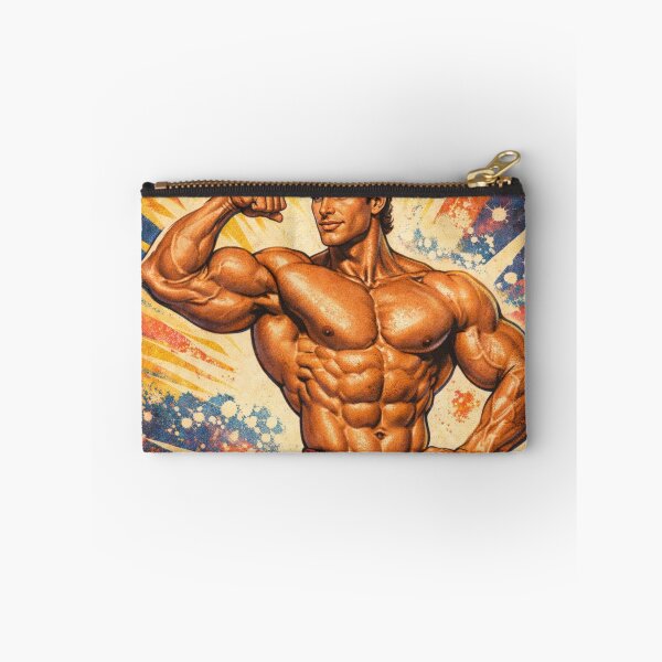 Item preview, Legendary Gains Vintage Male Bodybuilder Gym Poster designed and sold by JonelleTshirts.