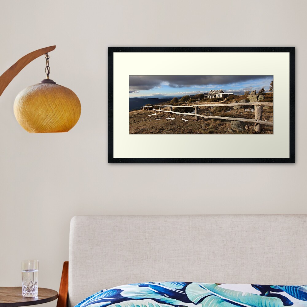 Craig's Hut, Winter Afternoon, Mt Stirling, Australia Framed Art Print