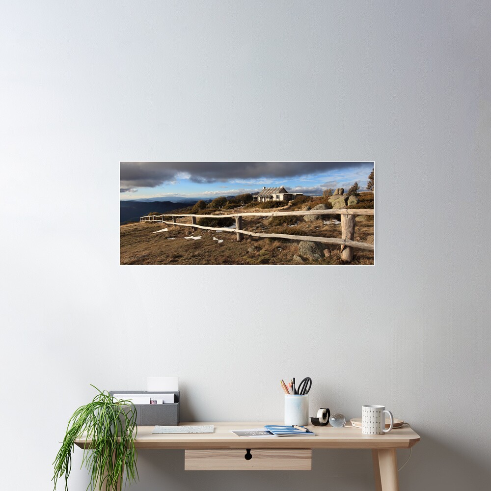 Craig's Hut, Winter Afternoon, Mt Stirling, Australia Poster