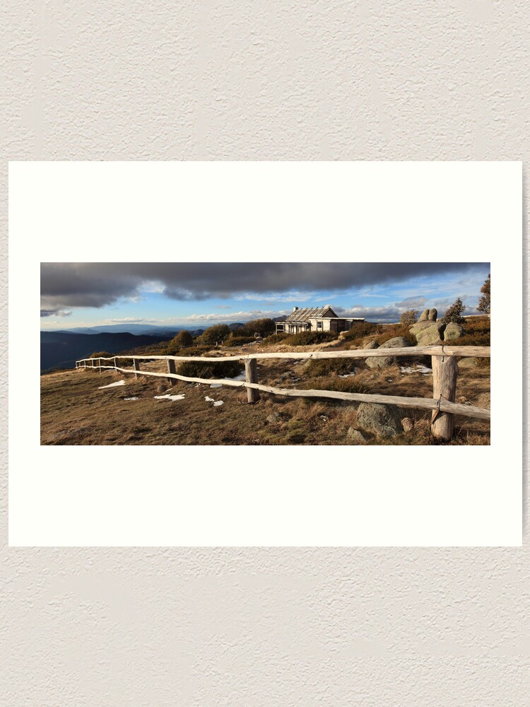 Alternate view of Craig's Hut, Winter Afternoon, Mt Stirling, Australia Art Print