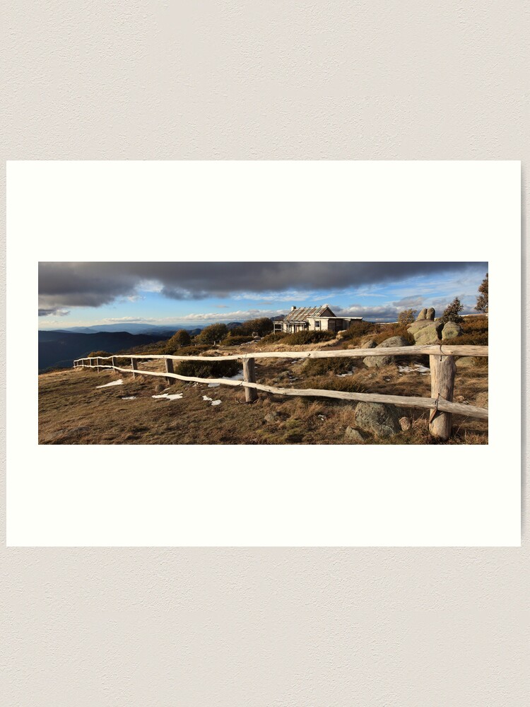 Alternate view of Craig's Hut, Winter Afternoon, Mt Stirling, Australia Art Print