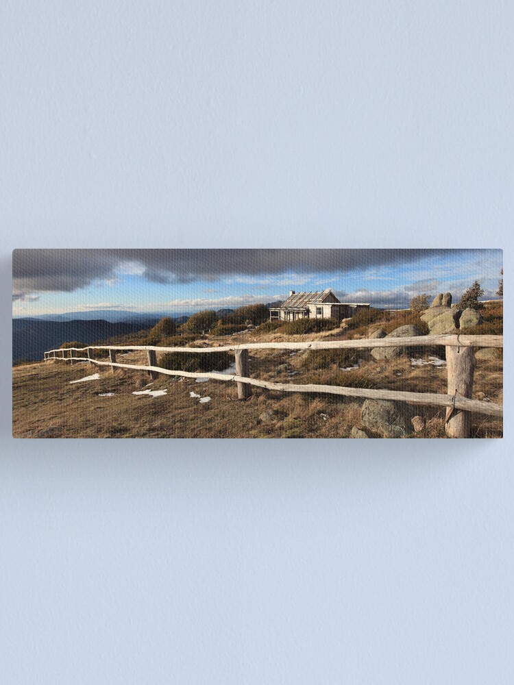 Alternate view of Craig's Hut, Winter Afternoon, Mt Stirling, Australia Canvas Print
