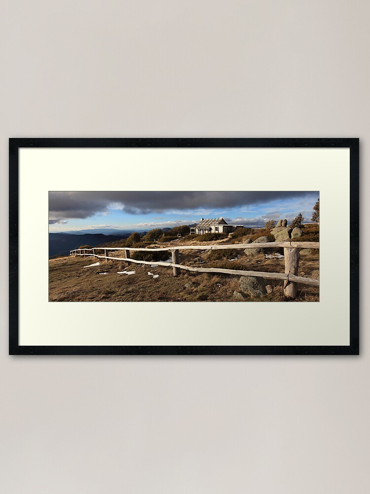 Alternate view of Craig's Hut, Winter Afternoon, Mt Stirling, Australia Framed Art Print