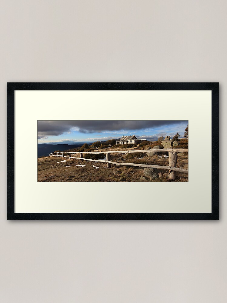 Alternate view of Craig's Hut, Winter Afternoon, Mt Stirling, Australia Framed Art Print